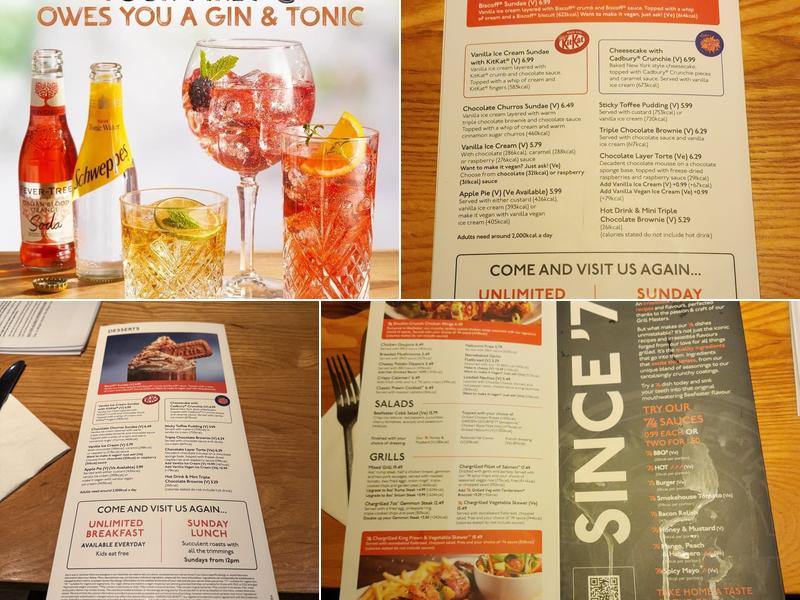 Beefeater Twelve Bells Menu