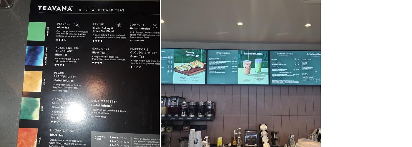 Starbucks Menu