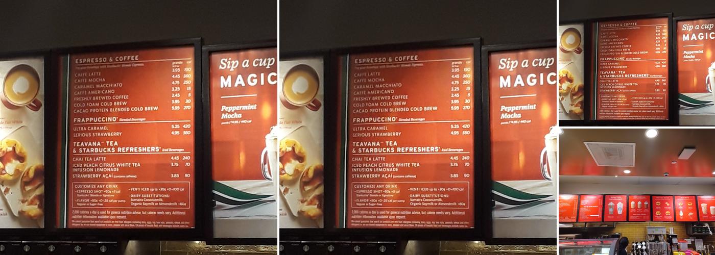 Starbucks Coffee Company Menu