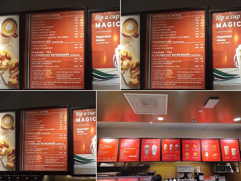 Starbucks Coffee Company Menu