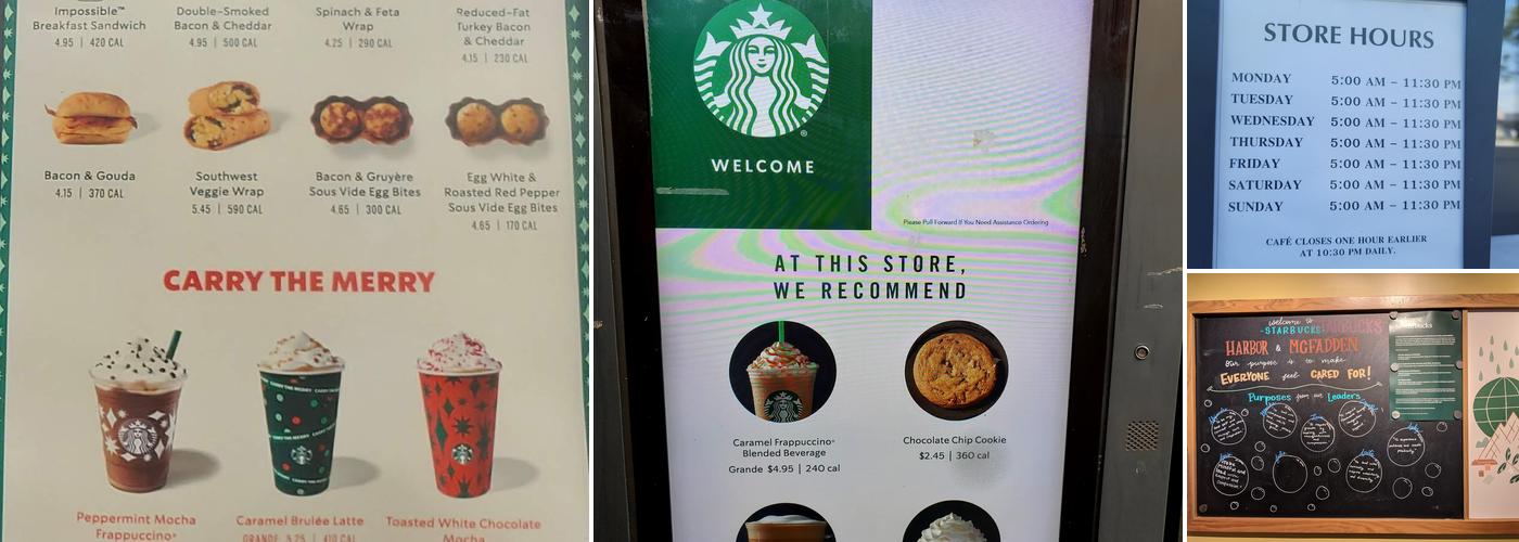 Starbucks Menu