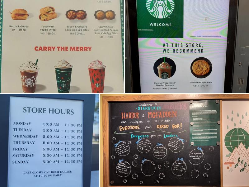 Starbucks Menu
