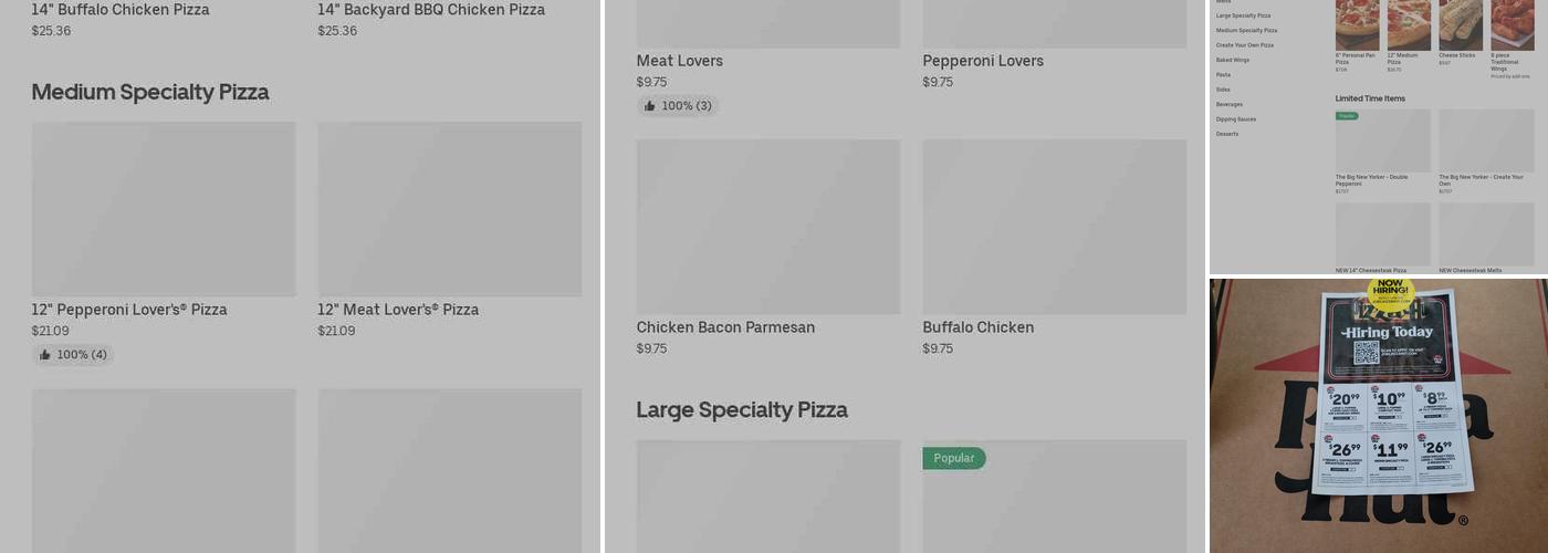 Pizza Hut Menu