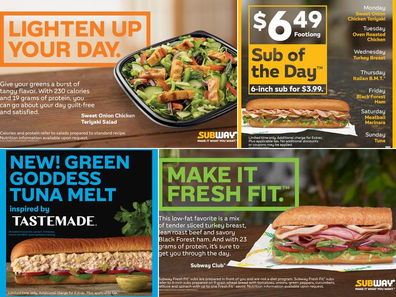 Subway Menu