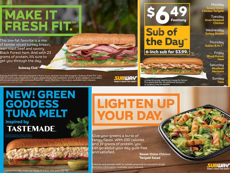 Subway Menu