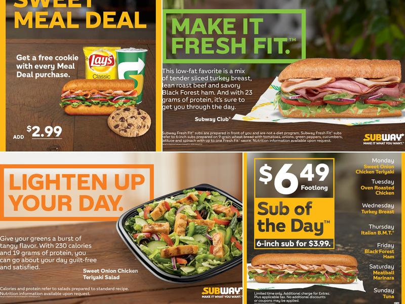 Subway Menu