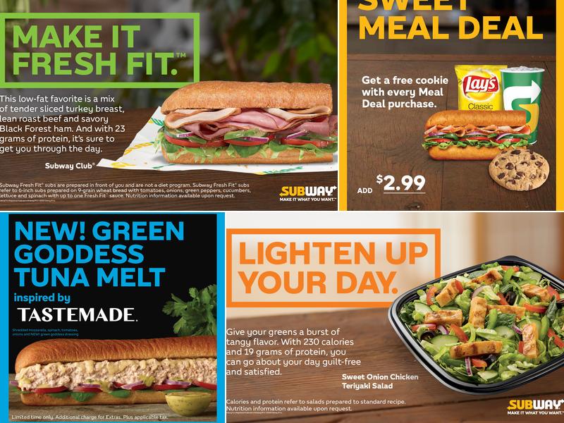 Subway Menu
