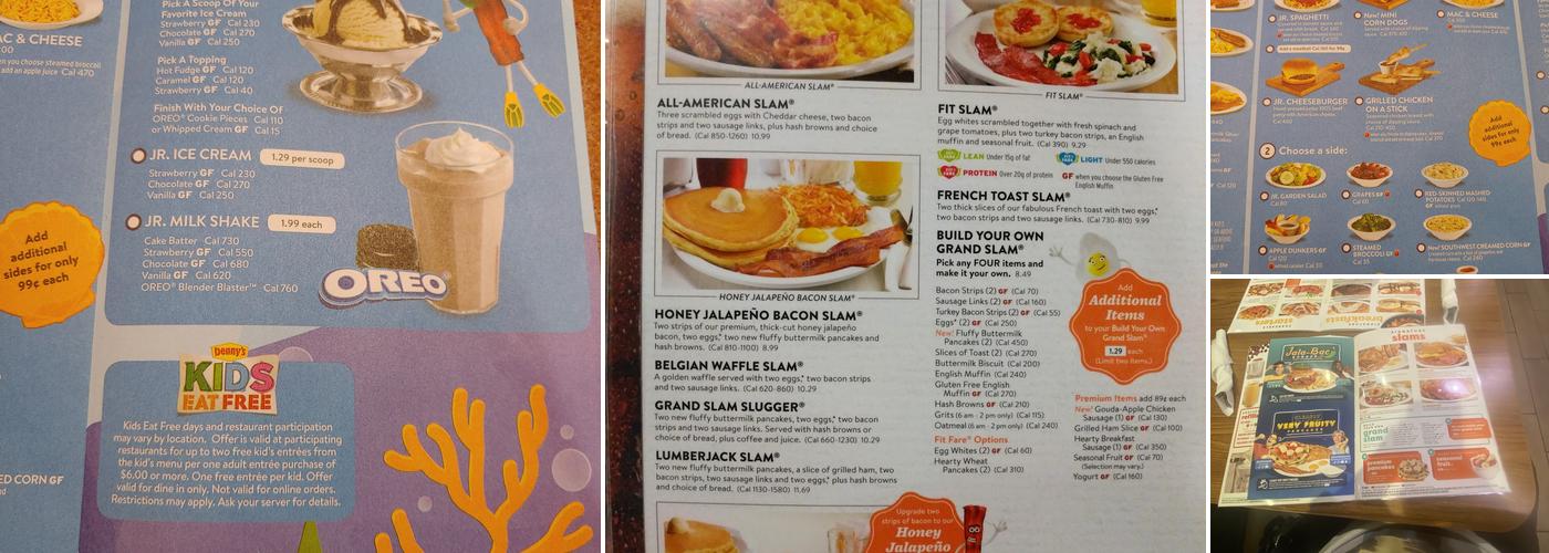 Denny's Restaurant Menu