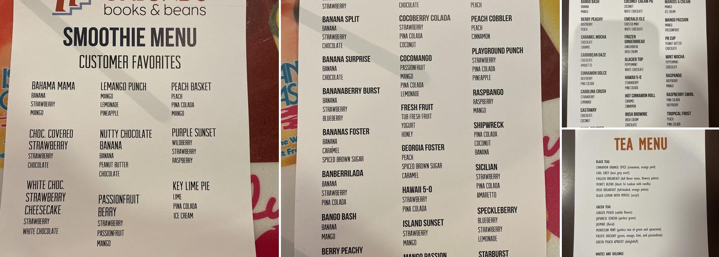 Higher Grounds Menu