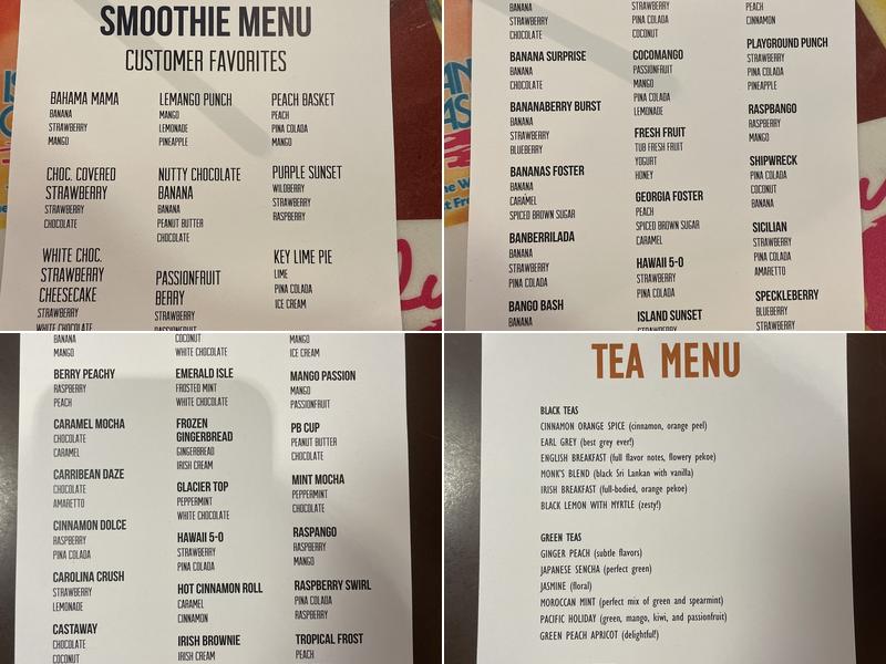 Higher Grounds Menu
