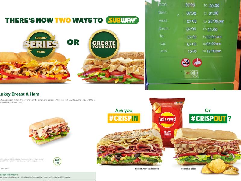 Subway Menu