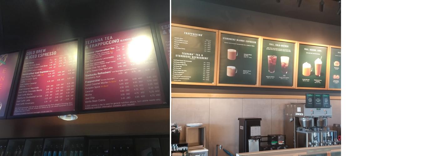 Starbucks Coffee Company Menu
