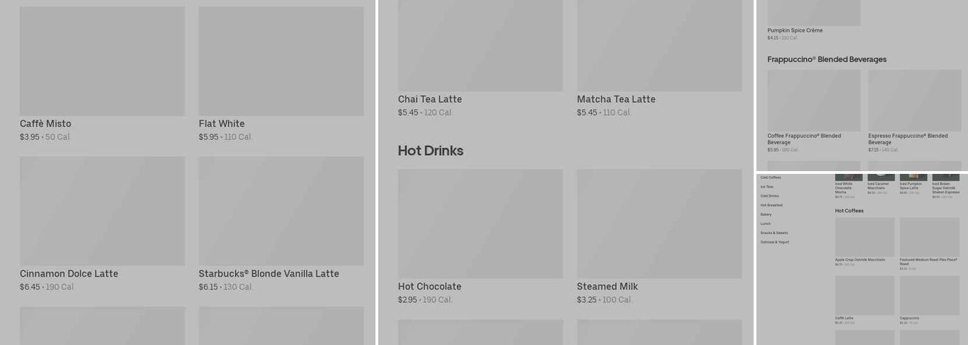 Starbucks Menu