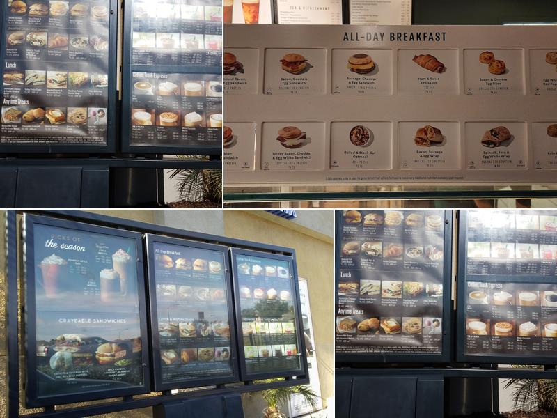 Starbucks Coffee Company Menu