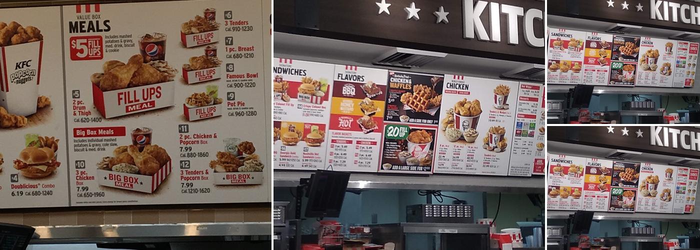KFC Menu