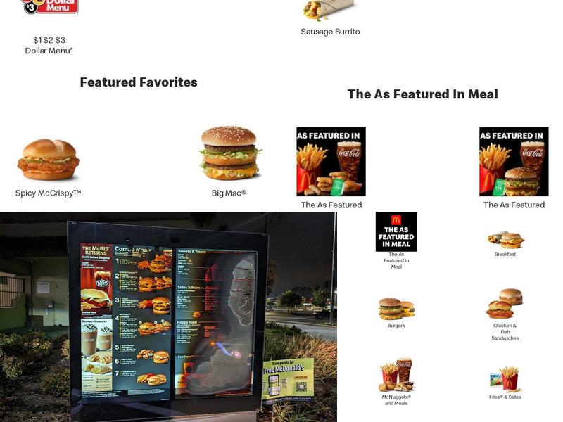 McDonald's Menu