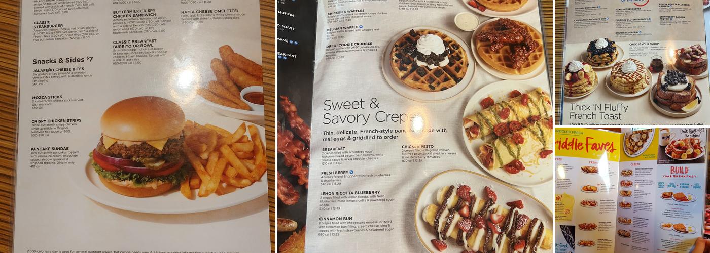 IHOP Menu