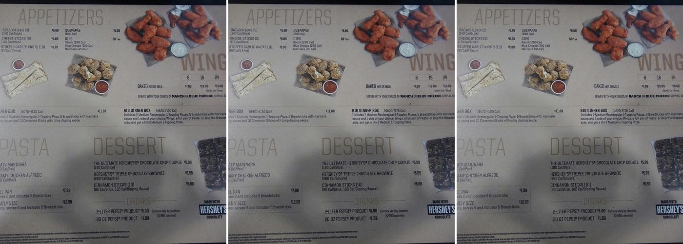 Pizza Hut Menu