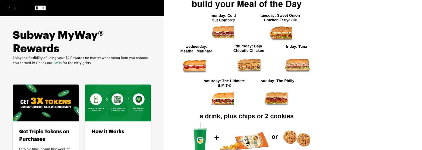 Subway Menu