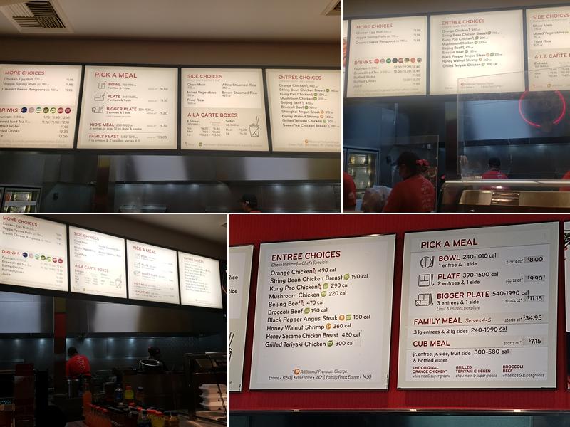 Panda Express Menu