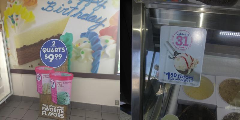 Baskin-Robbins Menu