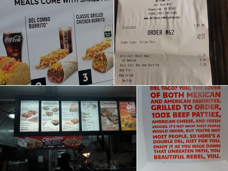Del Taco Menu