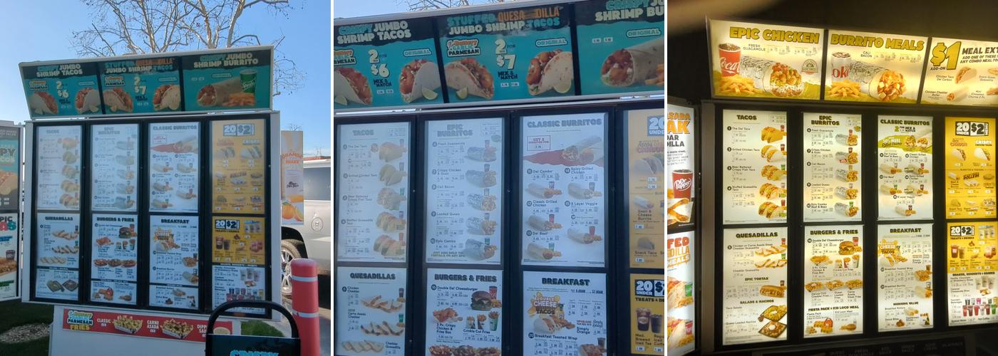 Del Taco Menu