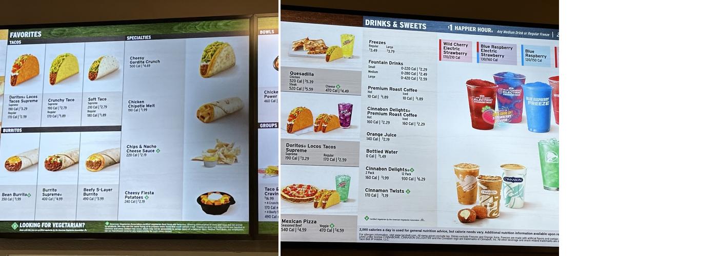 Taco Bell Menu