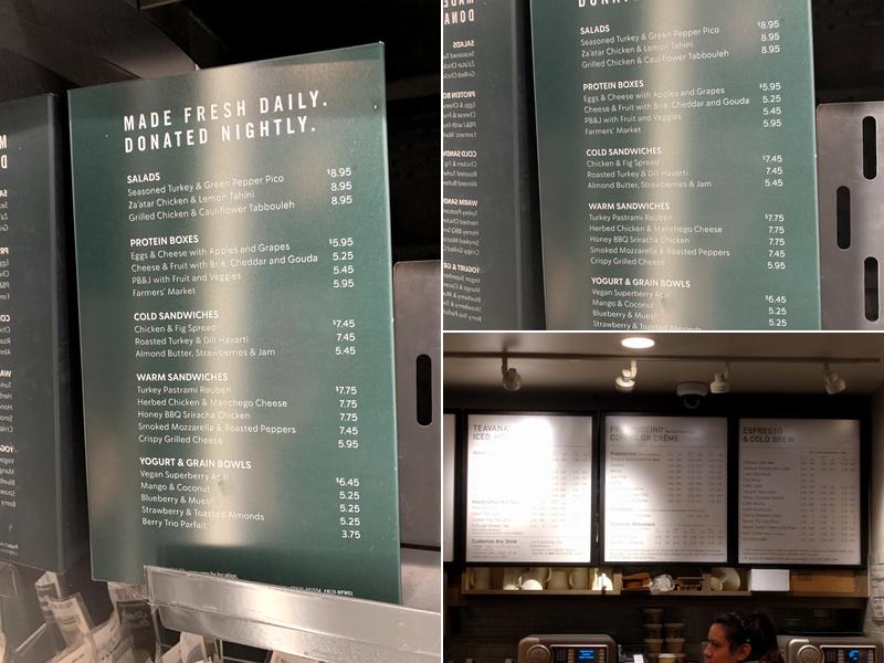 Starbucks Coffee Company Menu