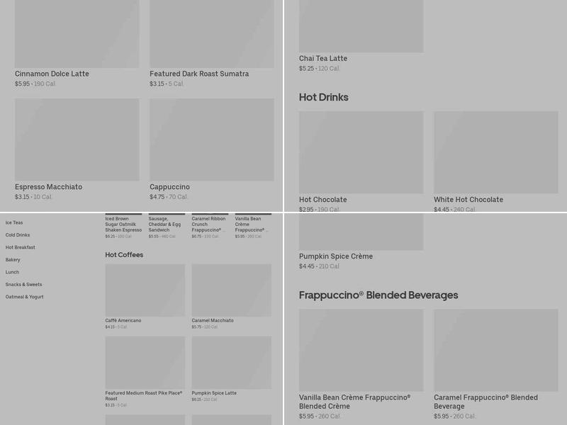 Starbucks Menu