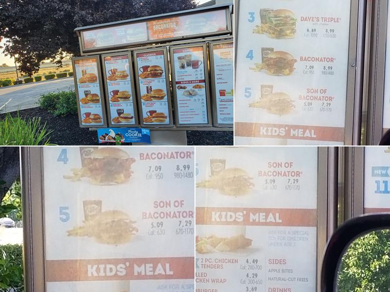 Wendy's Menu