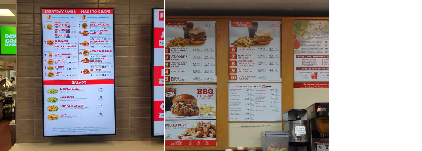 Wendy's Menu