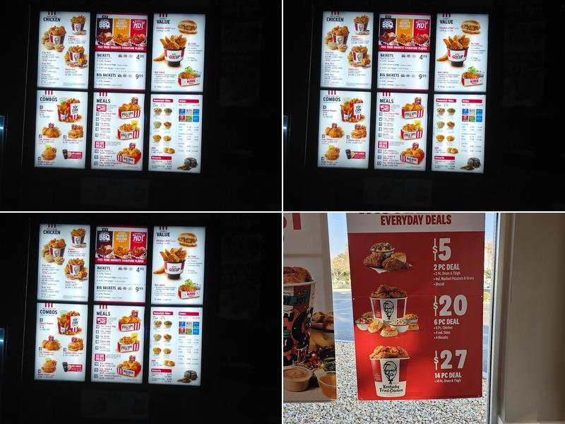 KFC Menu