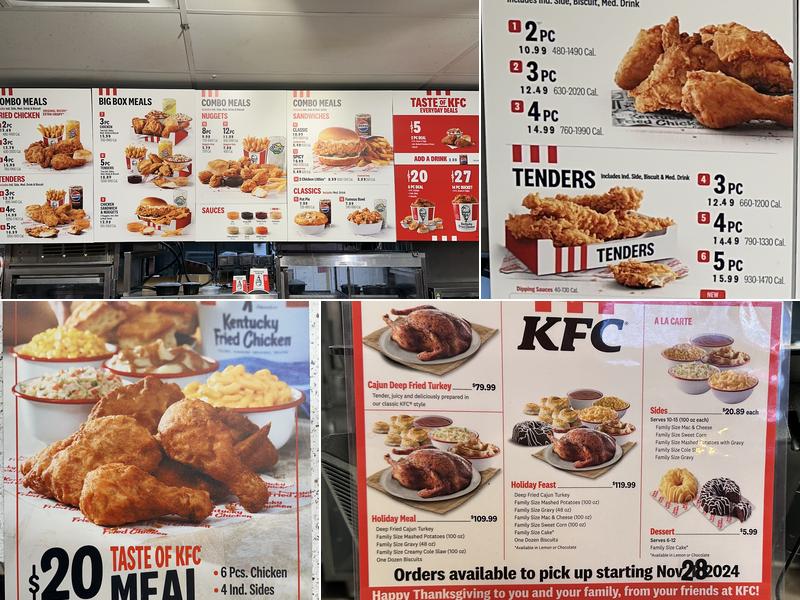 KFC Menu