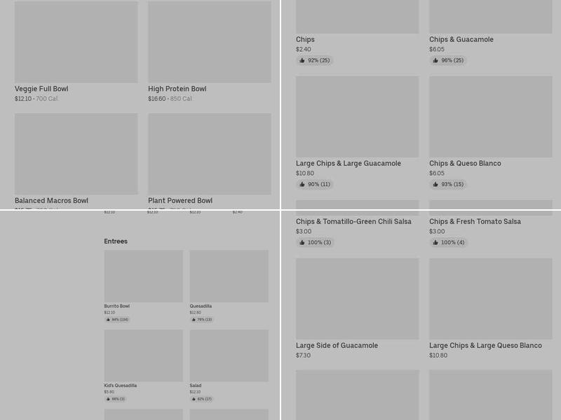 Chipotle Mexican Grill Menu