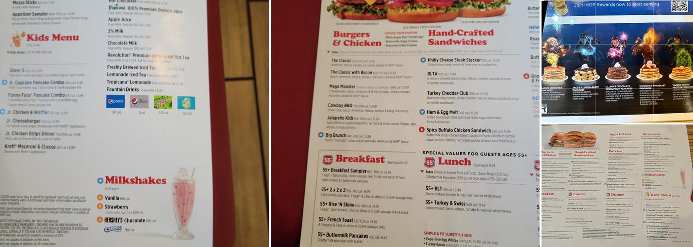 IHOP Menu