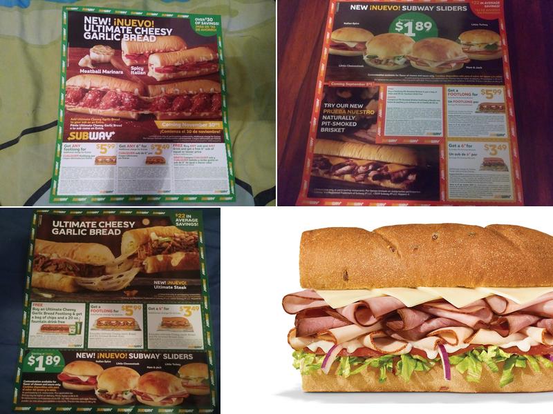 Subway Menu