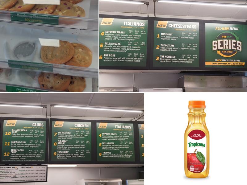 Subway Menu