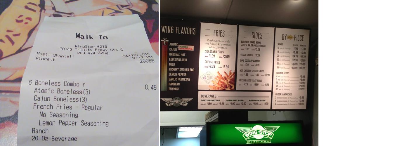 Wingstop Menu
