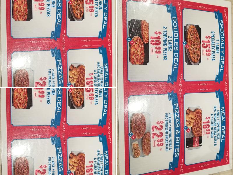 Domino's Pizza Menu