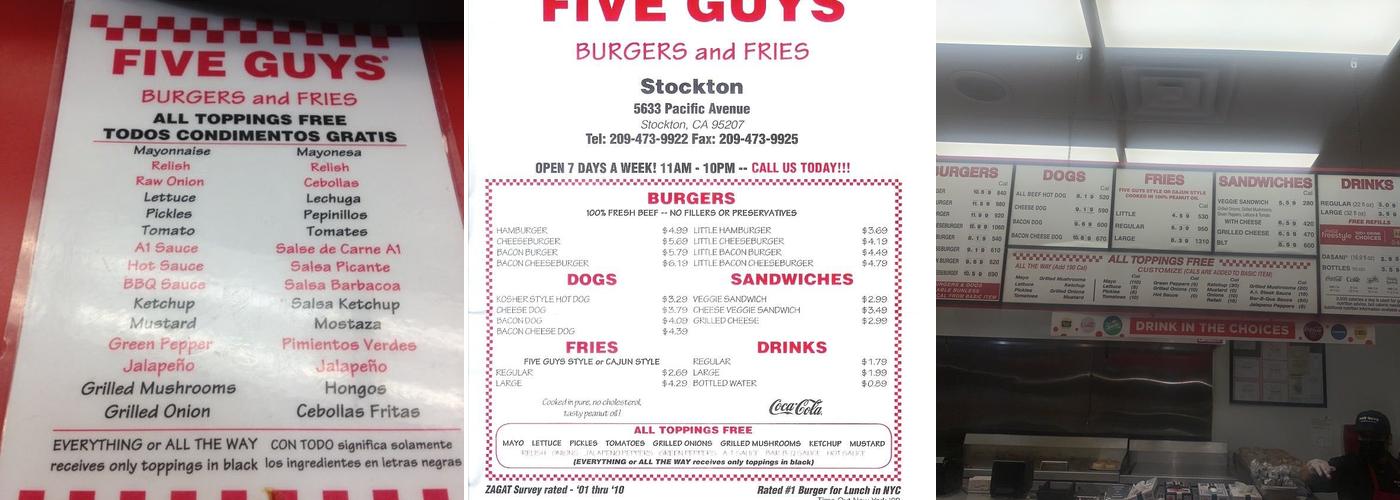 Five Guys Menu