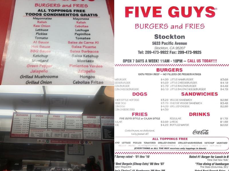 Five Guys Menu