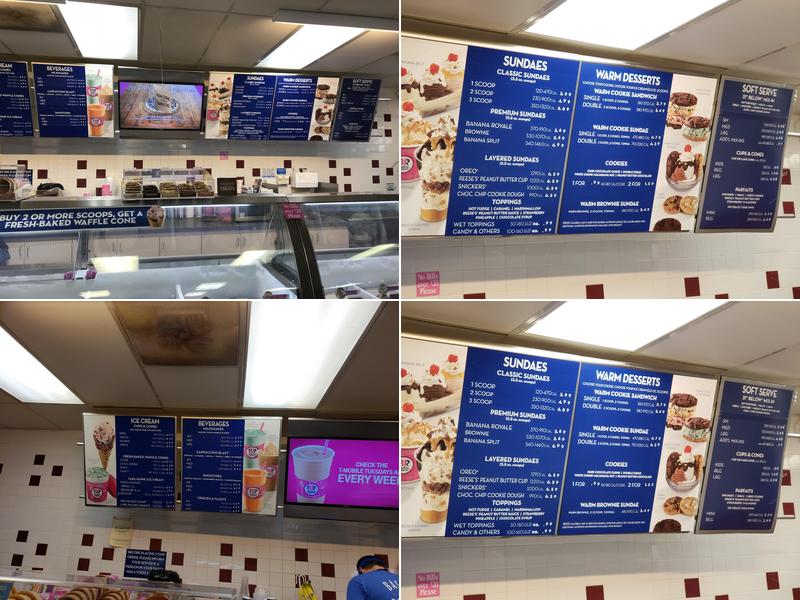 Baskin-Robbins Menu