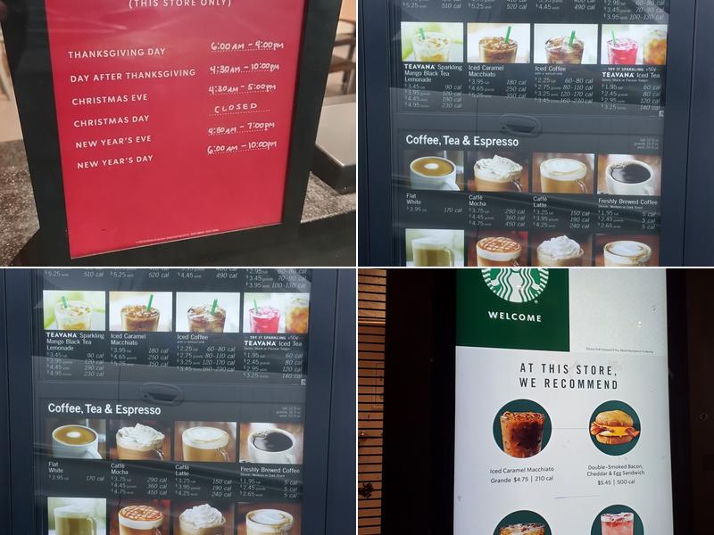 Starbucks Menu
