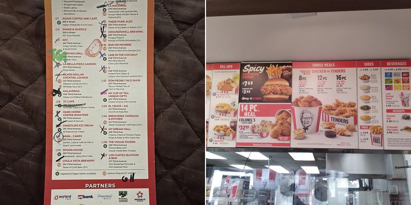 KFC Menu