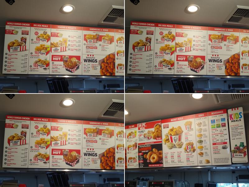 KFC Menu