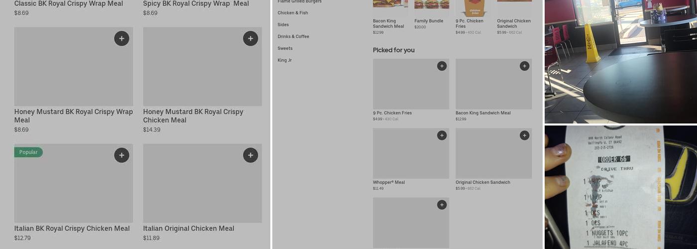 Burger King Menu