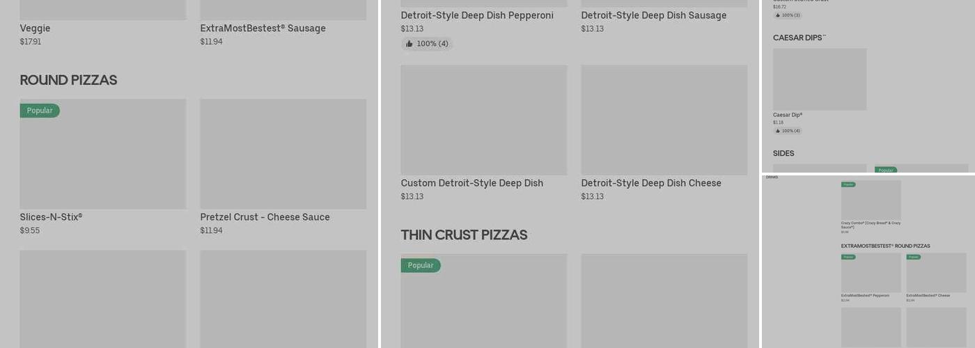 Little Caesars Pizza Menu