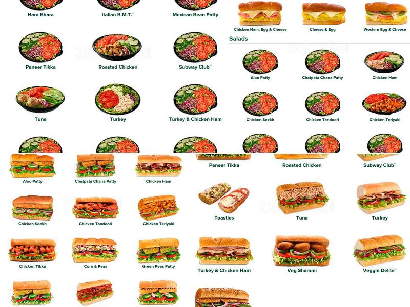 Subway Menu