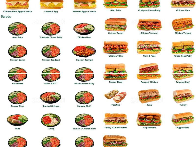 Subway Menu